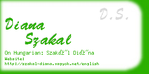 diana szakal business card